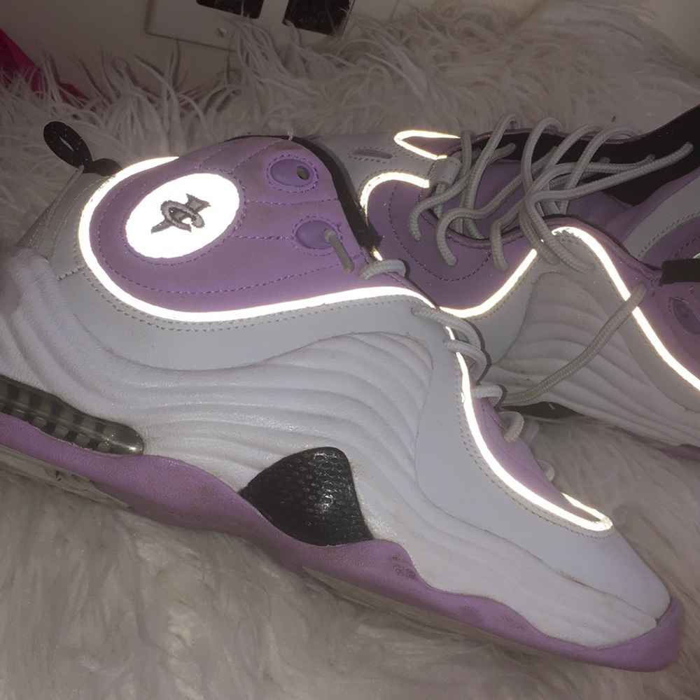 Purple and white and gray penny hardaways